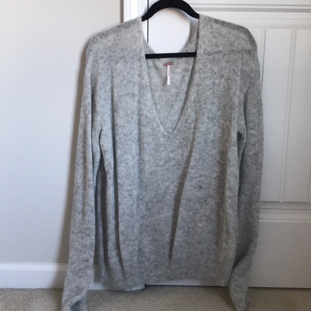 Free people Grey Alpaca Sweater